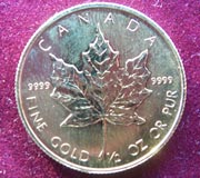 1/2 Oz Gold Maple Leaf