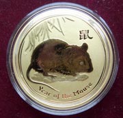 1 Oz Gold Australien Lunar II Maus 2008 1 Oz Gold Australien Lunar II Maus 2008