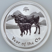 1 Oz Silber Australien Lunar Ochse II 2009 1 Oz Silber Australien Lunar Ochse II 2009