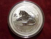 1 Oz Silber Australien Lunar Tiger II 2010 1 Oz Silber Australien Lunar Tiger II 2010