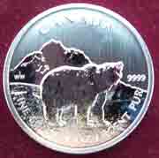 1 Oz Silber Maple Leaf Wildlife 2011 Grizzly Bear 1 Oz Silber Maple Leaf Wildlife 2011 Grizzly Bear