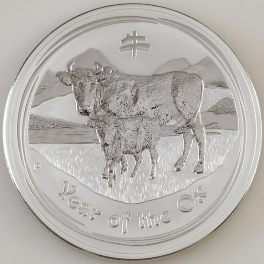 10 Unzen Silber Australien Ochse Lunar II 2009