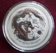 2 Oz Silber Australien Lunar II Drache 2012 2 Oz Silber Australien Lunar II Drache 2012